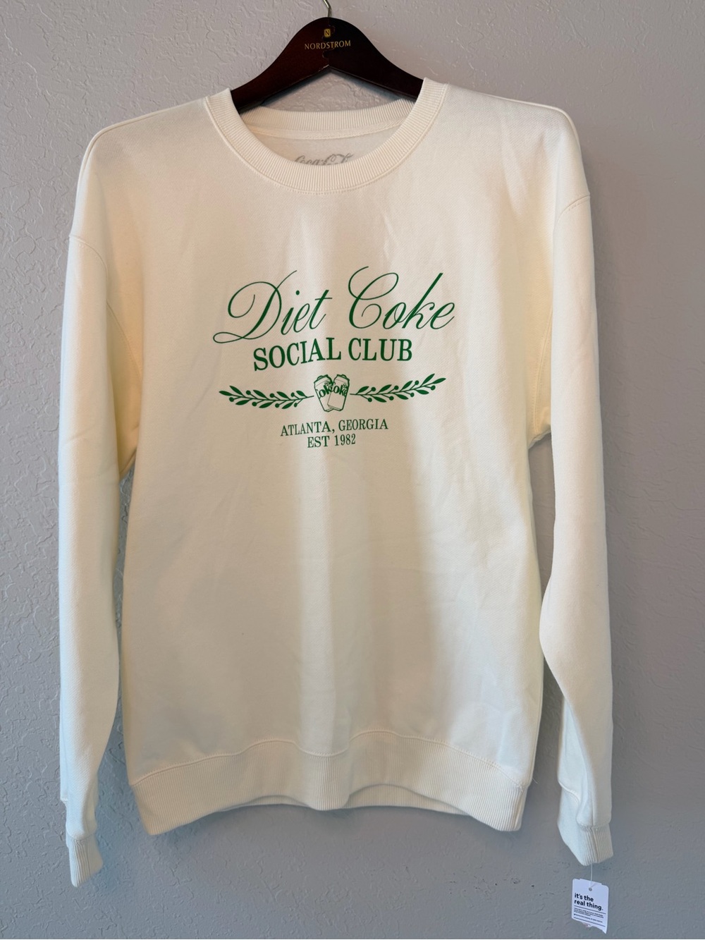 Coca-Cola Diet Coke Social Club Retro Graphic Crewneck Sweatshirt NWT - sz M